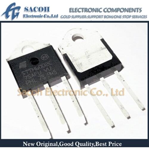 Free Shipping 10Pcs STTH6002CPI STTH3002CPI TOP3I 60A 200V High efficiency ultrafast diode