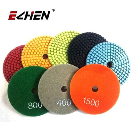 100mm 7 steps diamond resin wet polishing pads for granite marble quartz concrete tile disc sanding