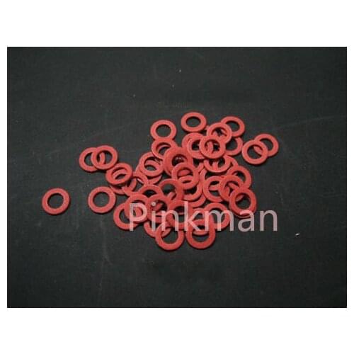 1000 Pcs M3 3mmx7mmx1mm Red Insulating Fiber Washer