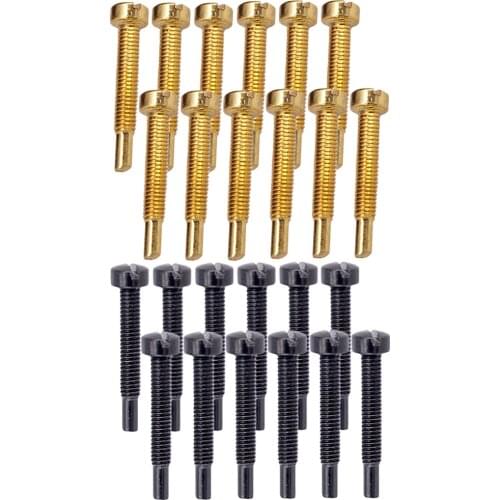 12 Pieces Humbucker Dual Coils Pickup Polepiece Screws For Electric Guitar