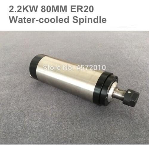 2.2KW Spindle Water Cooling 24000rpm Machine Spindle Motor Engraving Milling Spindle 220v AC Spindle 4 Bearing High Quality