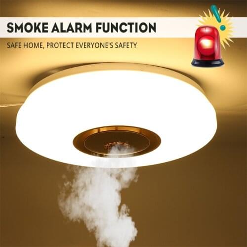 36W Modern LED Ceiling Light With Smoke Alarm Home Lighting APP bluetooth Ceiling Light Bedroom Living Room Smart Ceiling Lamp