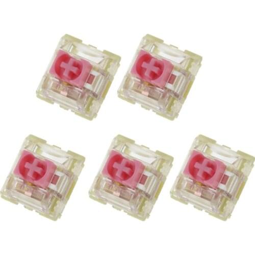 5pcs TTC Pink Mechanical keyboard Switch Pink Gold Contact Switch 3pin 100 Million Lives For Cherry Gateron MX Switch keyboard