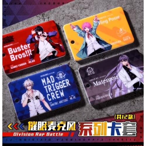 Anime Division Rap Battle Yamada ichiro MC.M.B ABS Student ID Bus Bank Card Holder Keychain Card Case Cover Box Pendant Toy