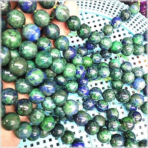 Nature chrysocolla stone semi precious stone round shape stone strings size 4mm 6mm 8mm 10mm 12mm charms beads accessories