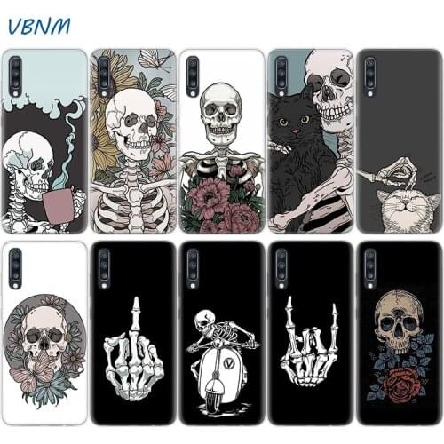 Cool Skull Heart Case For Samsung Galaxy A70 A50 A20E S10E S10 Plus A40 A30 A20 A10 A60 A80 A50S A70S A30S M40 M30 M20 Cover