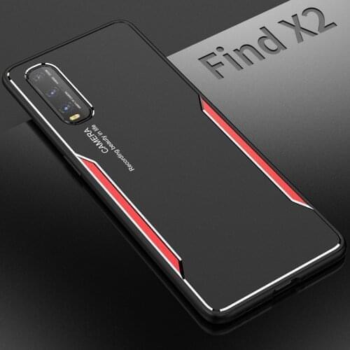 For OPPO Find X2 Pro Case Soft TPU edge + Hard Aluminum alloy Matte shockproof protective Back Cover Case for oppo find x2 x2pro