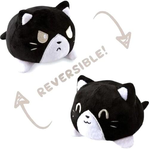 Reversible Cat Dog Gato Kids Soft Gift Plushie Plush Animals Double-Sided Flip Doll Toy Peluches For Pulpos Girl
