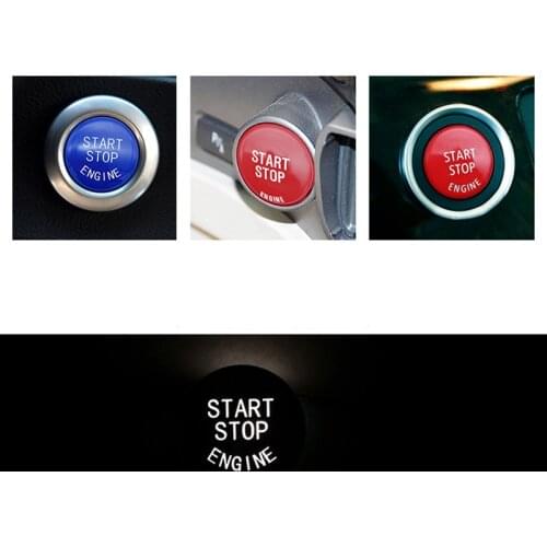 Car engine start button stop button Replace the cover FOR BMW E60 E70 E71 E90 E92 E93 Car styling accessories stickers Red black