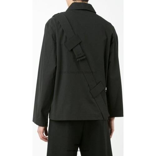 M - 6XL! High quality brand menswear 2018 Yamamotos new backstrap mens shirt stitching personality mens clothing