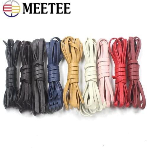 Meetee 20Meter 5mm PU Soft Skin Rope Imitation Leather Cords DIY Jewelry Necklace Decoration Leather Rope Crafts Material CD018