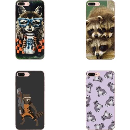 Soft Case For Xiaomi CC9E Mi3 Mi4 Mi4i Mi5 Mi 5S 6 6X 8 9 SE Play Plus Pro Lite A1 Mix 2 Note 3 Animal Raccoon Art Tpu Rubber