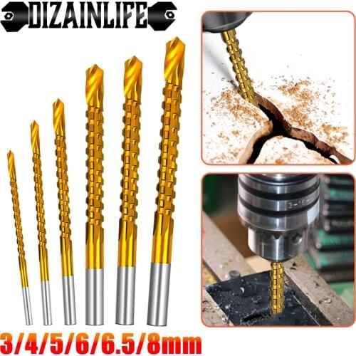 1/3/6 Pcs Cobalt Drill Bit Set 3-8mm HSS Multi Twist Drill Bits Spiral Screw Metric Composite Tap Drill Bit for Wood Woodworker