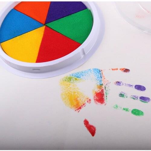 Baby Handprint Footprint Non-Toxic Newborn Imprint Hand Inkpad Watermark Infant Souvenirs Casting Clay colorful Footprint sponge