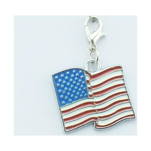 JINGLANG Brand New Fashion Charms Alloy Lobster Clasp National Flag DIY Pendants Jewelry Accessories