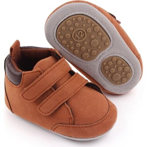 Newborn Baby shoes Classic Sports Sneakers High-top Retro Leather Boy Girl First Walkers Shoes Toddler Anti-slip Moccasins
