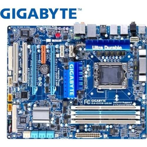 GIGABYTE GA-EX58-UD3R X58 original All solid state motherboard EX58-UD3R LGA 1366 DDR3 mainboard