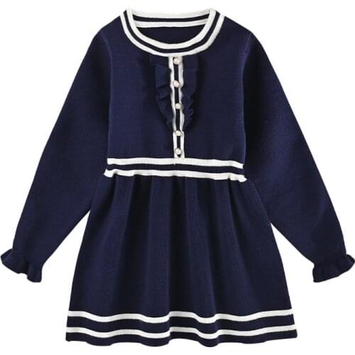 Sweater Dress Age For 4 - 14 Years Teenage Girls Red Christmas Dress 2021 New Arrival Fall Clothes School Style Kids Warm Frocks