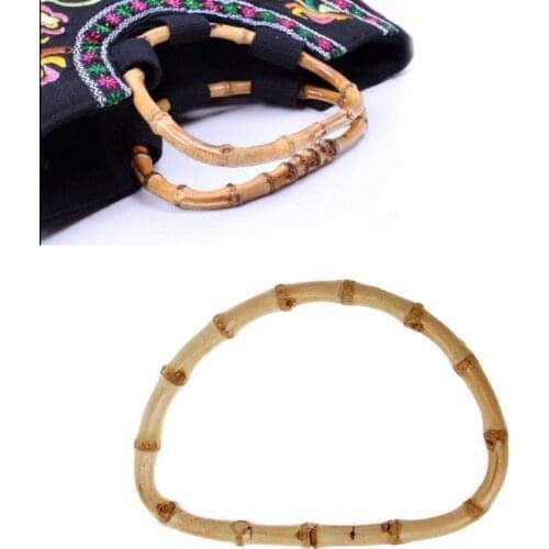 Half Round Bamboo Bag Handles Wood Handcrafted Vintage Handbag Replacement DIY Accessories For Bags Bag Handles Anse De Sac