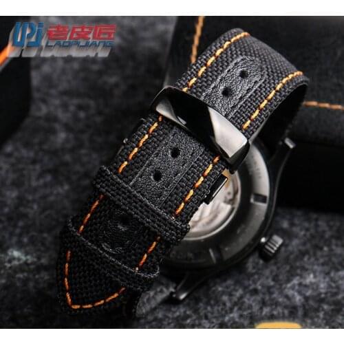 Canvas watchband for M-i-do helmsman m005430m032605 commander m021407 nylon wristwatch strap male 21mm 22 23mm Mans Watch strap