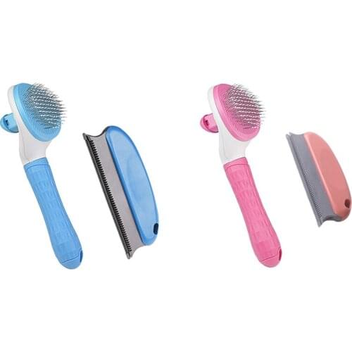 Cat Brush and Dog Brush, Cat Brush for Shedding and Grooming with Long or Short Hair Self Cleaning Slicker Brush
