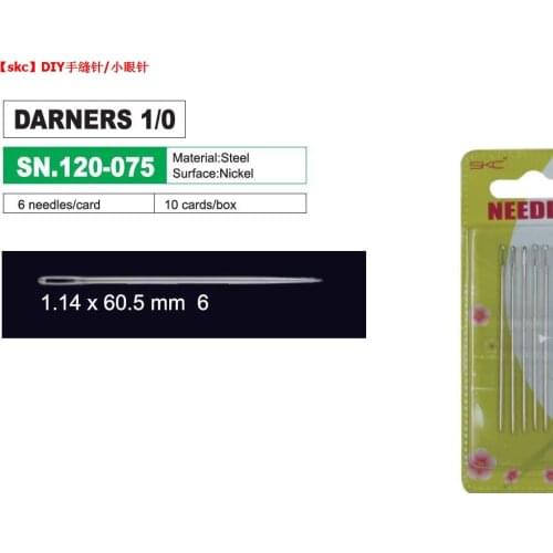 SN-120-075Large Leather Hand Sewing Needles Gold Eye Needle Embroidery Tapestry Home Wool DIY Sewing Accessories Disc mounted