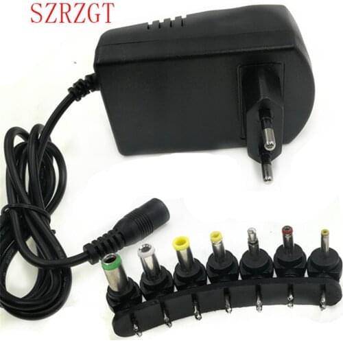 Universal power Supply adapter Multi 3V 6V 9V 12V Power Supply Adapter 3 6 9 12 V Volt Converter Cable 7 Plugs Adapters 3A 30W