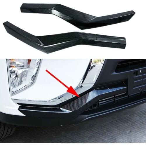 Carbon Fiber Styling Protector Accessories Front Bumper Sill Lid Cover Strips Fit For Mitsubishi Eclipse Cross 2018 2019 2020