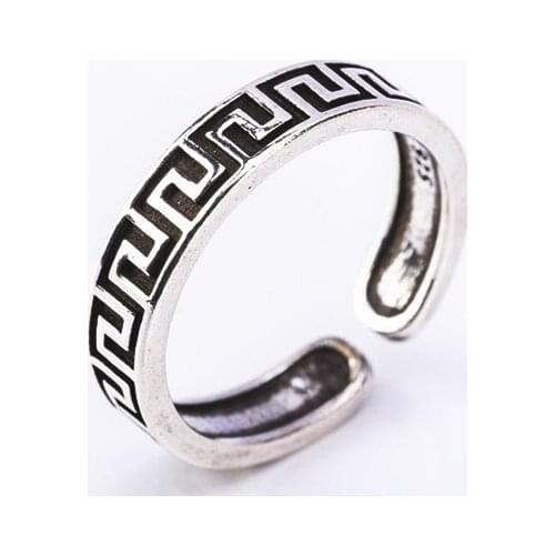 Ring For Women Females Jewelry Accessory Gift Silver-Plated Resizable Design Vintage Retro Ring Open Geometric 2020 New Good