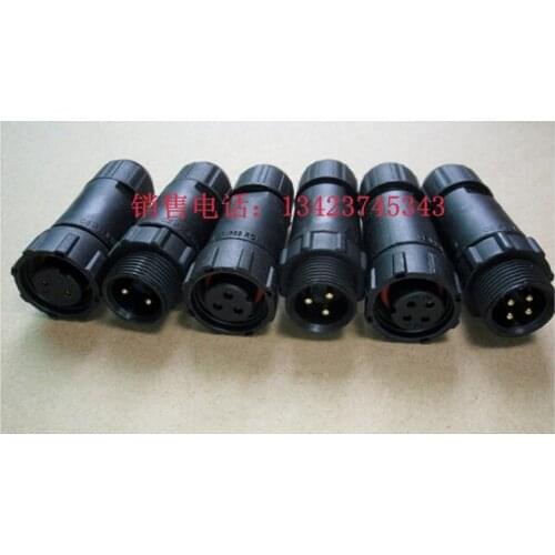 1PCS High Quality 2/3/4/5/6/7/8Pins Assembled IP68 Waterproof Soldering Connector Plug Socket For Industrial Power Supplies