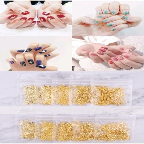 1bag Nail Metal Frame Rivet 6-9mm Gold/Silver Hollow Nail Stud Rivet Manicure 3D Rivets For Nail Art Rhinestones Charms T6