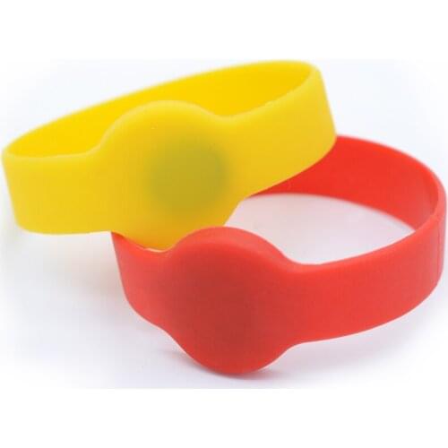 1000pcs/lot 125Khz EM4200 64bits R/O ellipse rfid wristband silicone wristband waterproof printable RFID bracelet