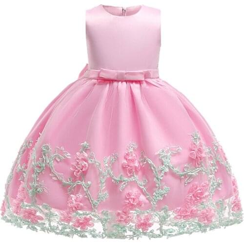 2020 Summer Flower Princess Dress Girl Toddler Vestidos Costume Kids Dresses For Girls Children Party And Wedding Dress L1485