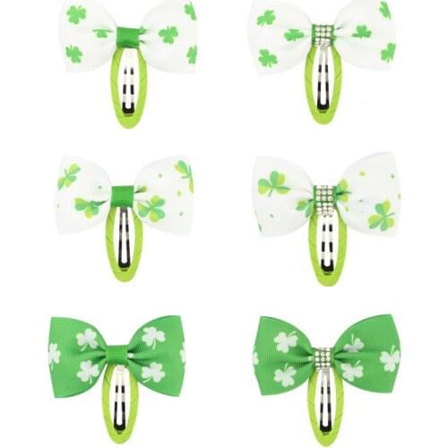 30pcs Pet Hair Clips St.Patricks Day Cute Dog Puppy Bow Hairpins Hairband Pet Grooming Beauty Supplies