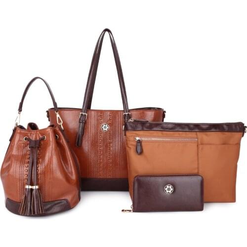 Handbags for Women Fashion Tote Work Bag Shoulder Bag Crossbody Bag Top Handle Satchel Purse Set 4pcs