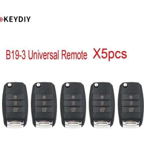 5PCS/LOT, KEYDIY Original Universal B Series Remote Control B19-3 KD900K/D900+/URG200/KD-X2 Key Programmer