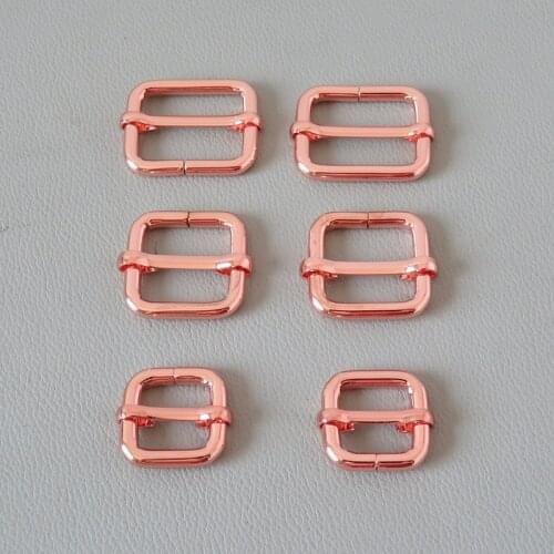 50Pcs/Lot Bags Backpack Handbag Straps Loop Metal Adjusters Roller Pin Buckles Slider for Dog Pet Collar Garment Leather Clasp