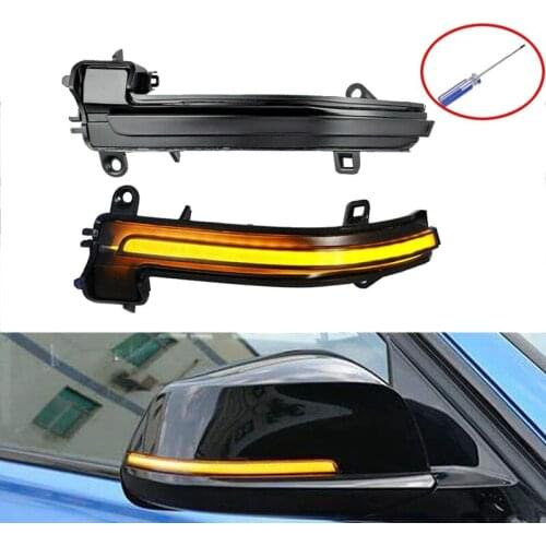 Car LED Dynamic Rearview Mirror Light Turn Signal Light Indicator Blinker For-BMW F20 F21 F22 F30 E84 1 2 3 4 Series