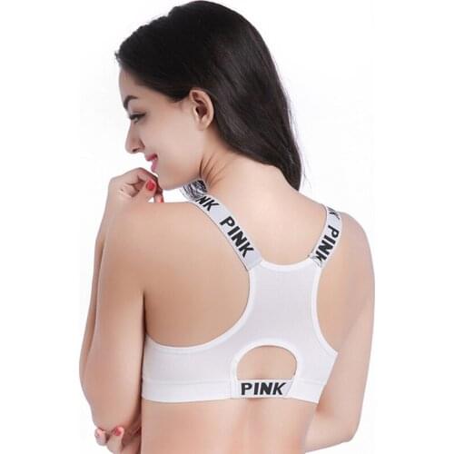 Women Bra Fitness Top Letters active Bra For Cup A-D active Crop Top Women Bra