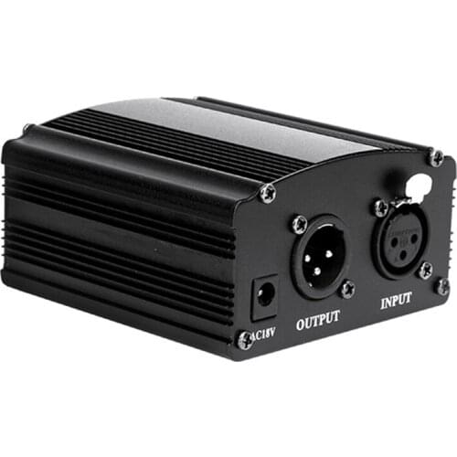 48V Phantom Power for BM 800 Condenser Microphone Phantom Power with XLR Cable AC Adapter