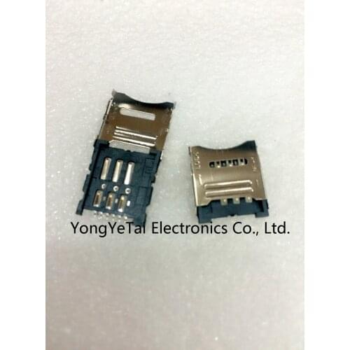 Flip small cards mobile phone SIM card slot MICRO SIM card connector 6P clamshell 1.8H free shipping