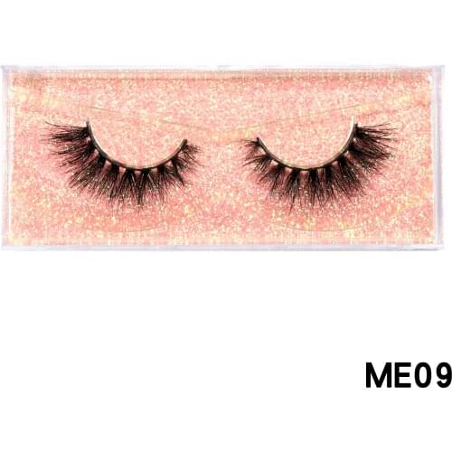 HEYME 30 Pairs/Lot Eyelashes 3D Mink Lashes Dramatic Fluffy Soft Wispy Volume Handmade Reusable Cross False Eyelash Wholesale ME