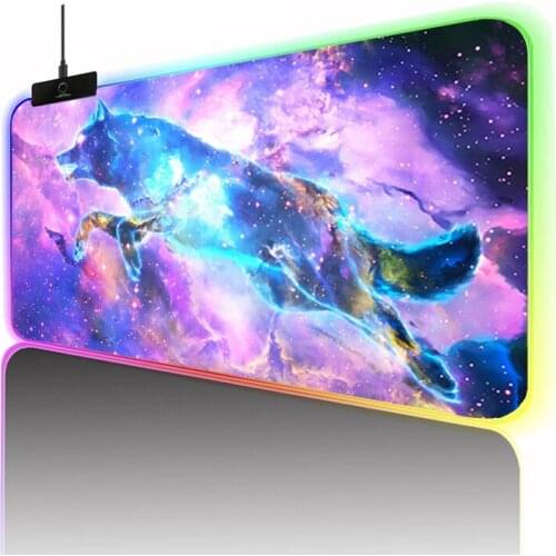 Gaming Mouse Pad Starry Sky Rgb Mousepad Xxl LED Mause Pad Backlit Mat Computer Desk Mat Gamer Keyboard Mice Keyboards Office