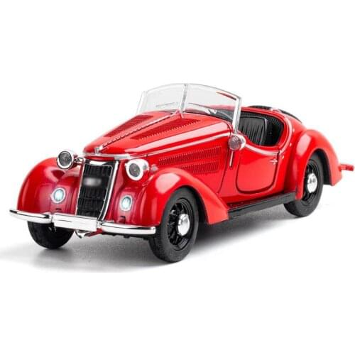 Classic Vintage car scale 1:32 wheel 1936-1938 audis Wanderer W25k metal model with light sound diecast vehicle pull back toy