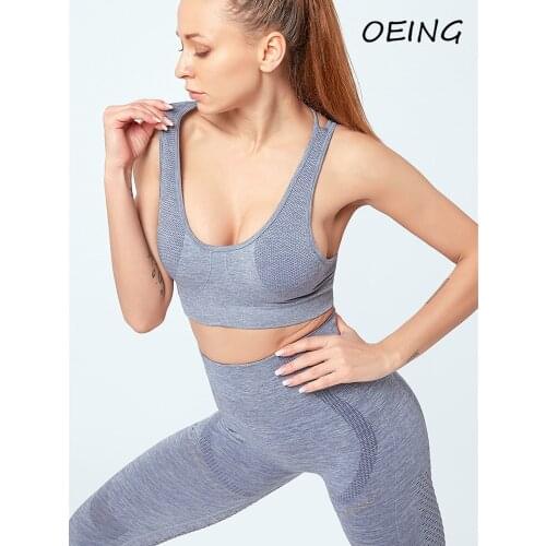 Two Piece Yoga Set Women Leggings High Waist Fitness Sports Bra Workout Set