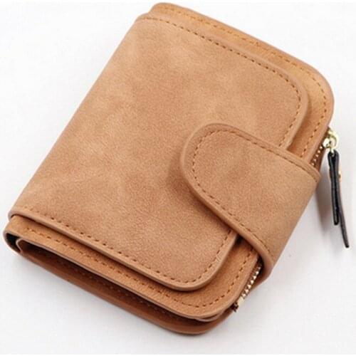 Fashion Unisex Small Leather Wallets Short Wallets For Women Fashion Try-Fold Purse Ladies Student Small Coin Purse Men Wallets