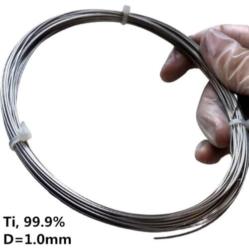 Pure Titanium Wire Metal Ti Wire 99.9% Purity Diameter 1mm Length 1m