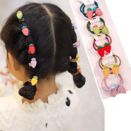 Fashion Girl Headwear Cartoon Rubber Band Baby Girls Elastic Cute Hair Rope Headband Gift Scrunchie Little Girl Hair Accessories