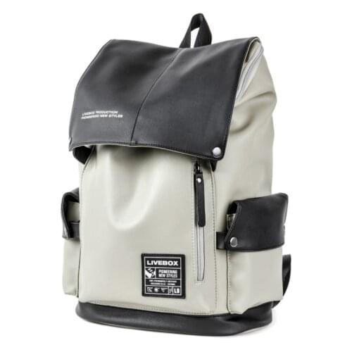 Backpack mens backpack fashion trend Korean version of the bag casual young college students wild simple travel