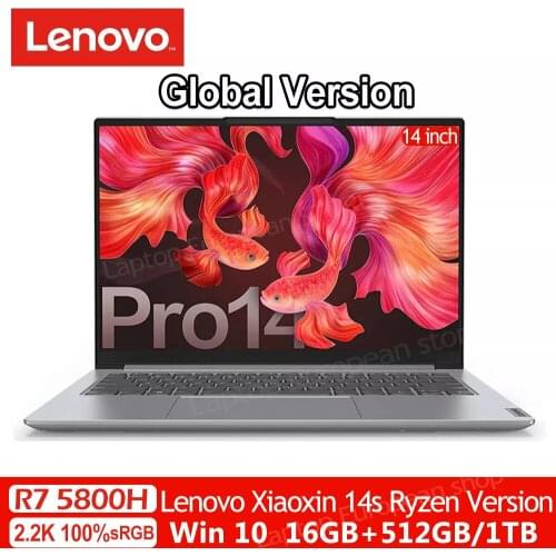 2021 Lenovo Xiaoxin Pro 14 Laptop AMD Ryzen R7 5800H 16GB 512GB Notebook 14 Inch 2.2K Full Screen Ultrabook Windows 10 Office PC